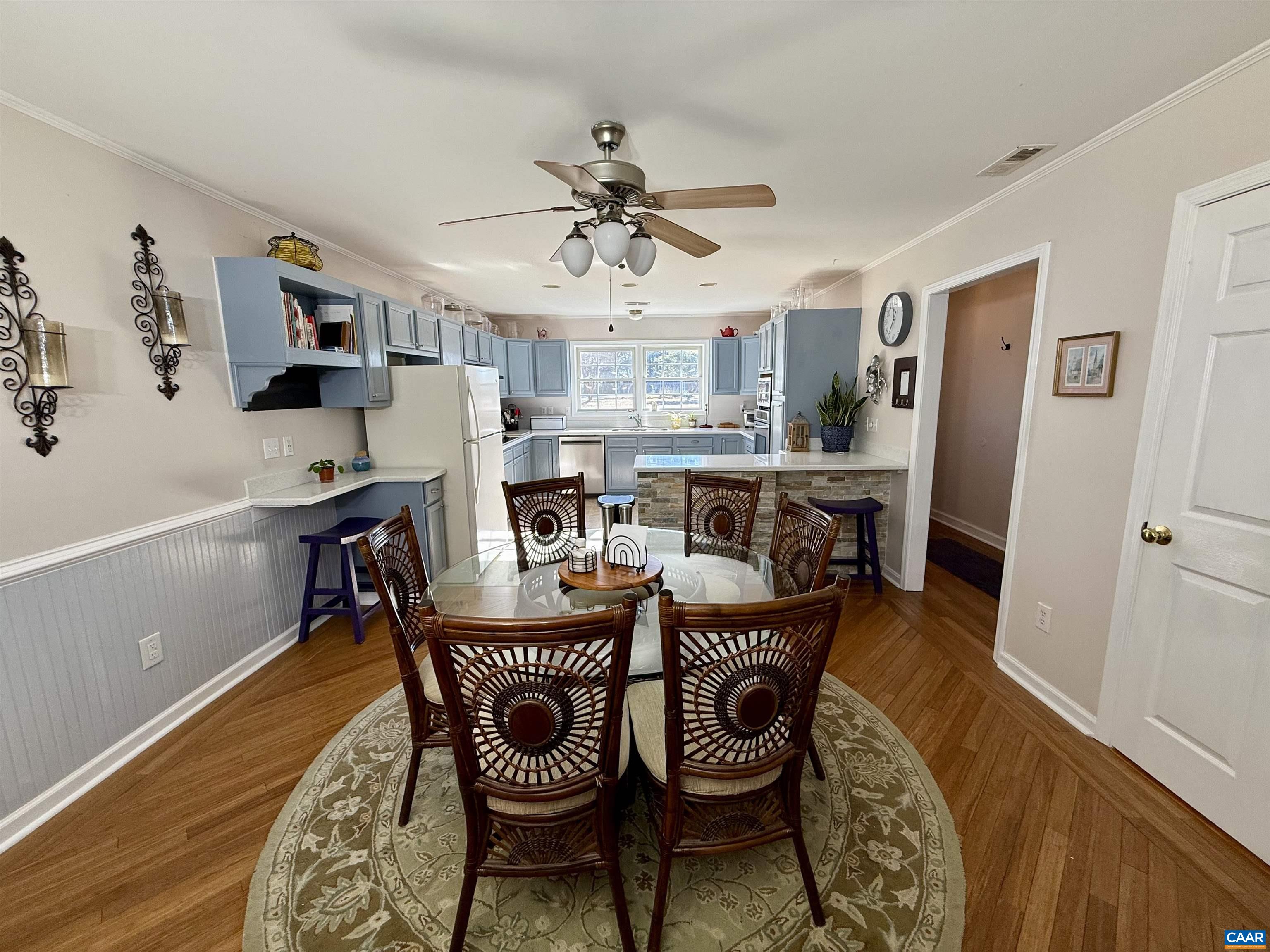 2019 Bybee Road Louisa, VA 23093 - Photo 16 of 47 a view of a dining room with furniture and wooden floor