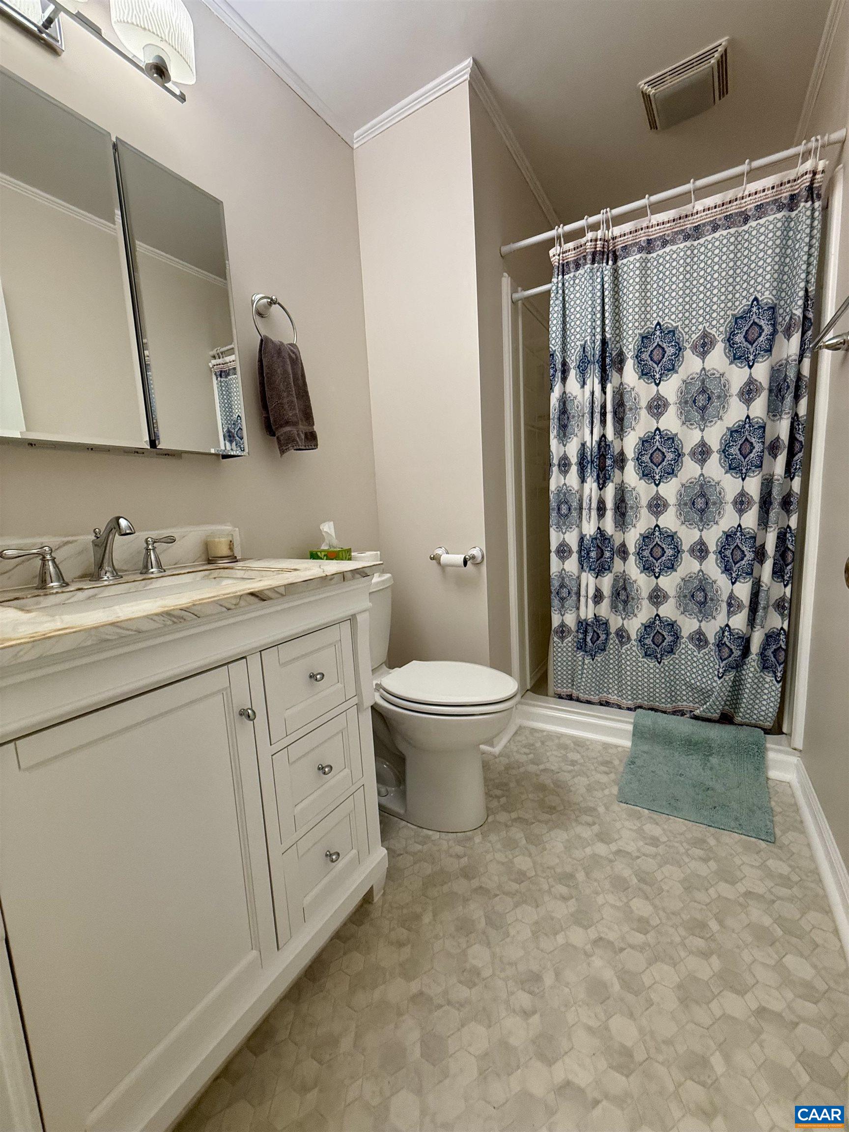 2019 Bybee Road Louisa, VA 23093 - Photo 20 of 47 a spacious bathroom with a double vanity sink toilet and shower