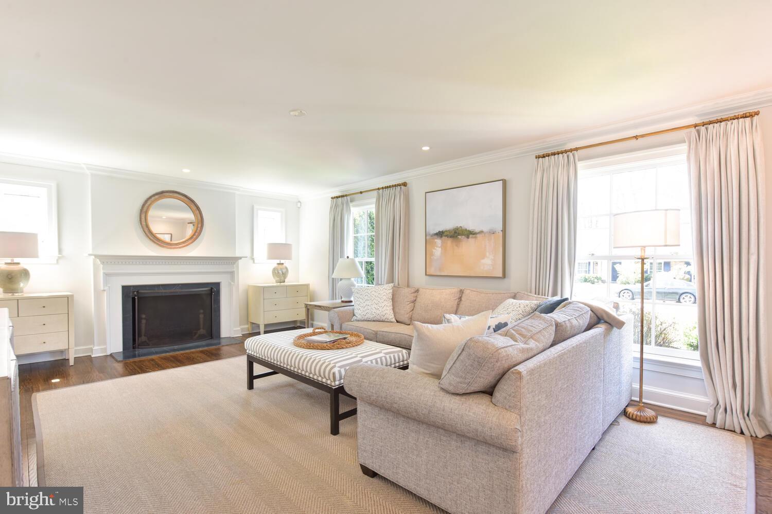 6213 Arkendale Road Alexandria, VA 22307 - Photo 2 of 16 Elegant living room with a fireplace