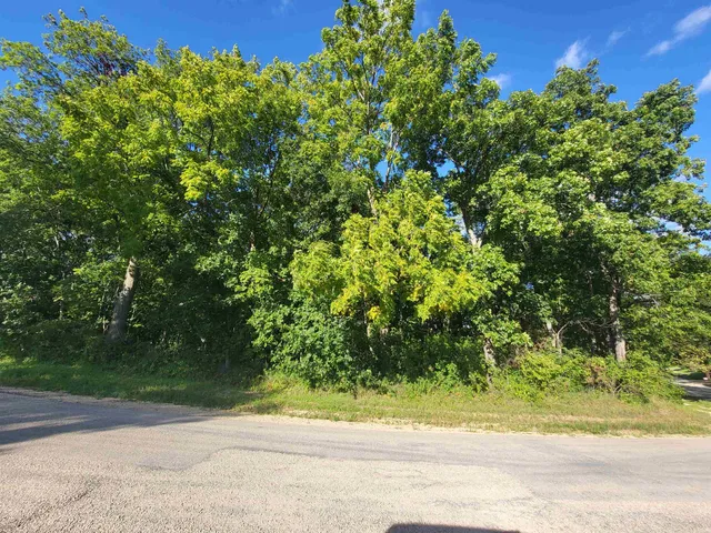 a view of a fountain in front of a house with a big yard