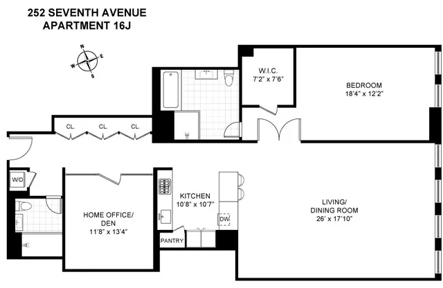 $2,290,000 | 252 7th Avenue, Unit 16J | Chelsea