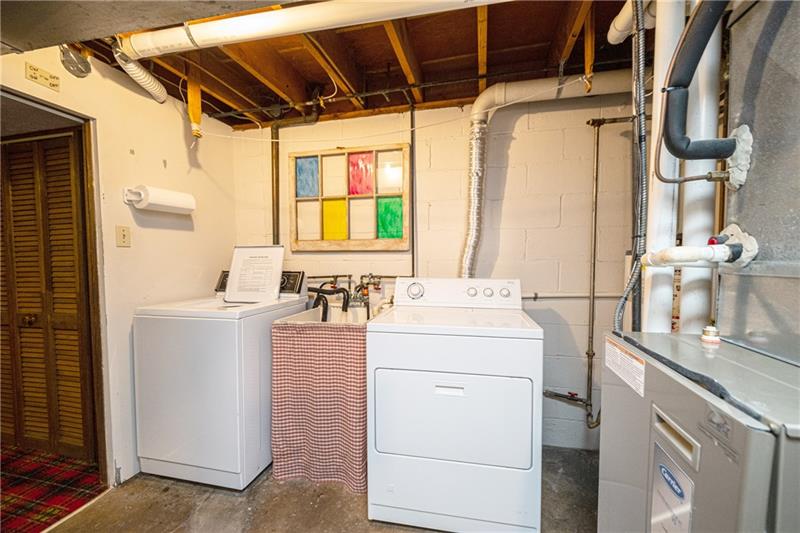 58 Bellview Circle McKees Rocks, PA 15136 - Photo 17 of 25 Laundry and utilities. Washer and Dryer convey with house.