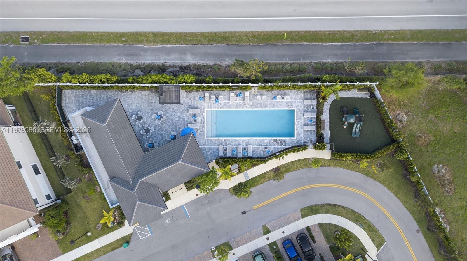 8267 Southwest 120th Terrace Miami, FL 33156 - Photo 60 of 61 an aerial view of a house with a garden