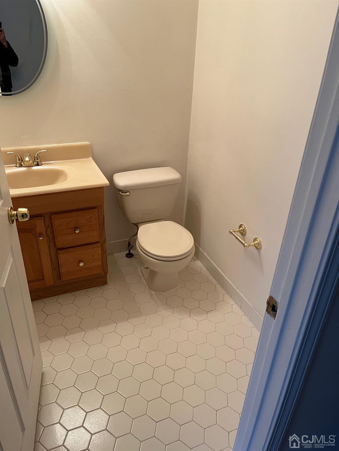1711 Ridgeview Court Sayreville, NJ 08859 - Photo 6 of 18 a bathroom with a toilet a sink and a mirror