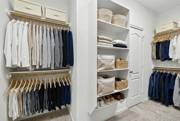 a view of a walk in closet