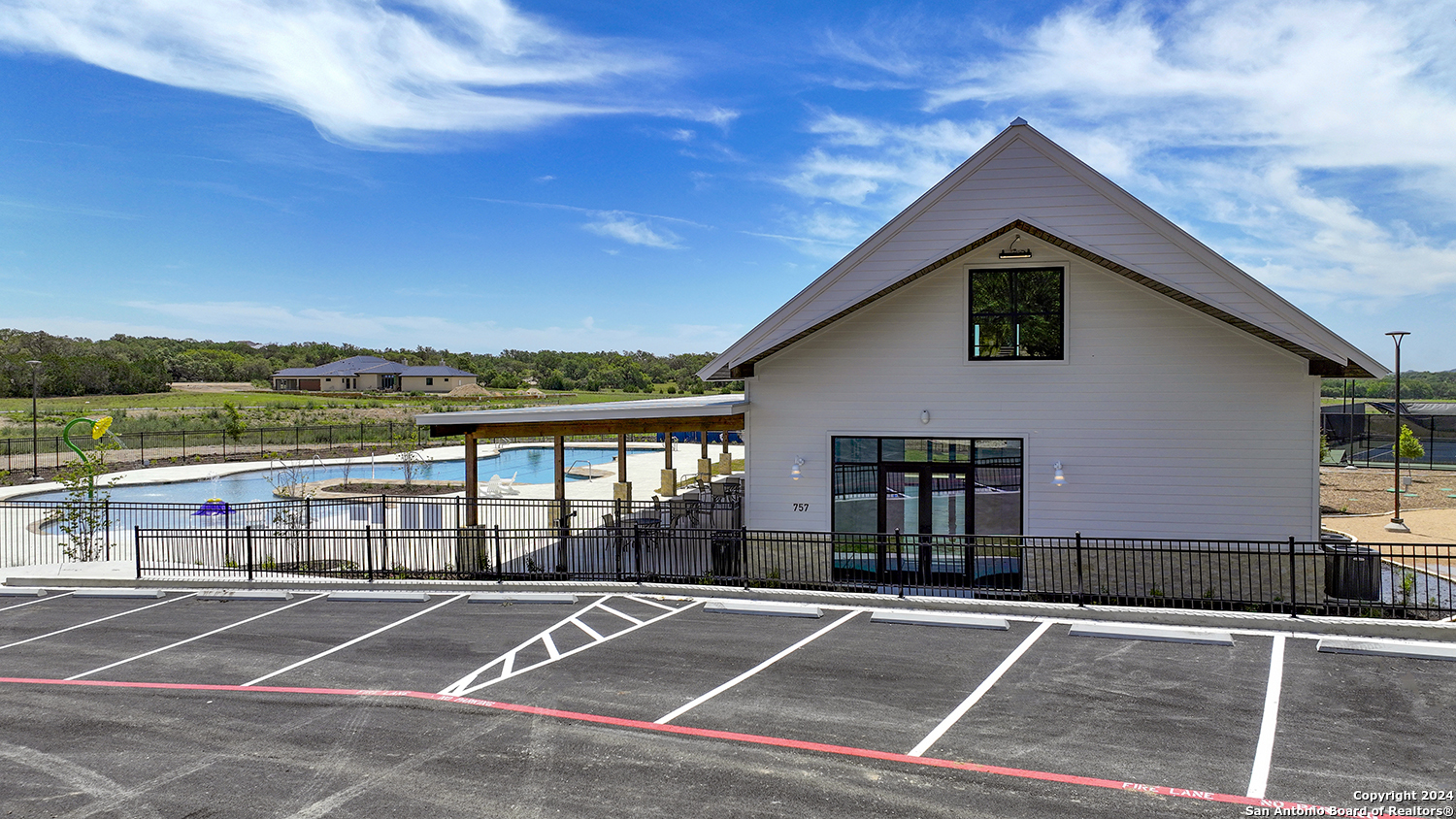 34744 Ansley Rdg Trail Bulverde, TX 78163 - Photo 29 of 39 a view of a tennis ground with large trees
