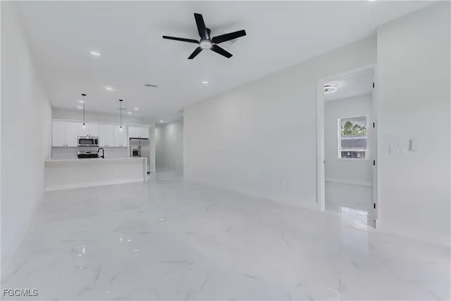 an empty room with a window