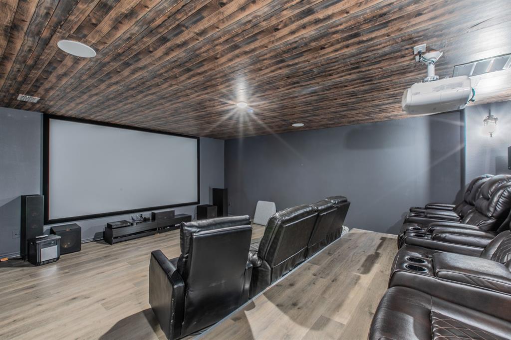 2521 Maidenhair Road Frisco, TX 75033 - Photo 28 of 39 Dedicated media room featuring a large projection screen and projector