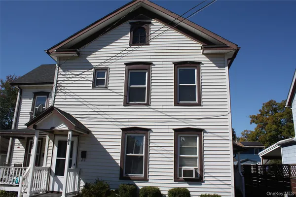 a front view of a house