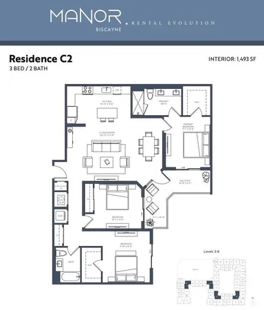 $3,775 | 1650 Northeast 124th Street, Unit 611, North Miami, FL 33181