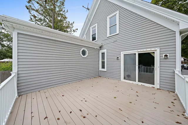 a view of a house with a deck