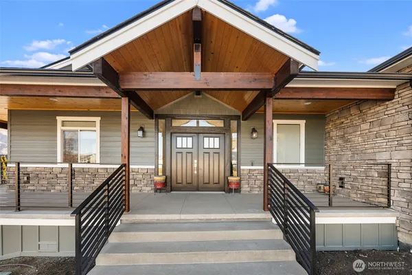 a front view of a house