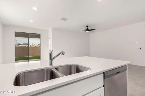 a close view of a sink and tap