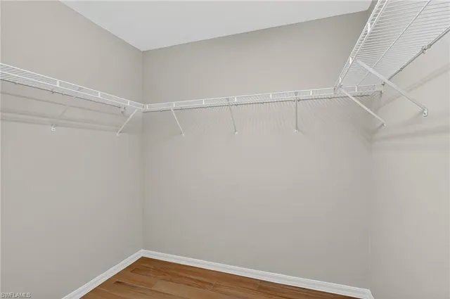 a view of small space with racks on the wall