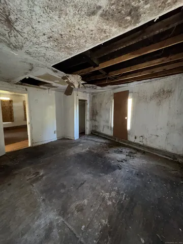 an empty room with a window