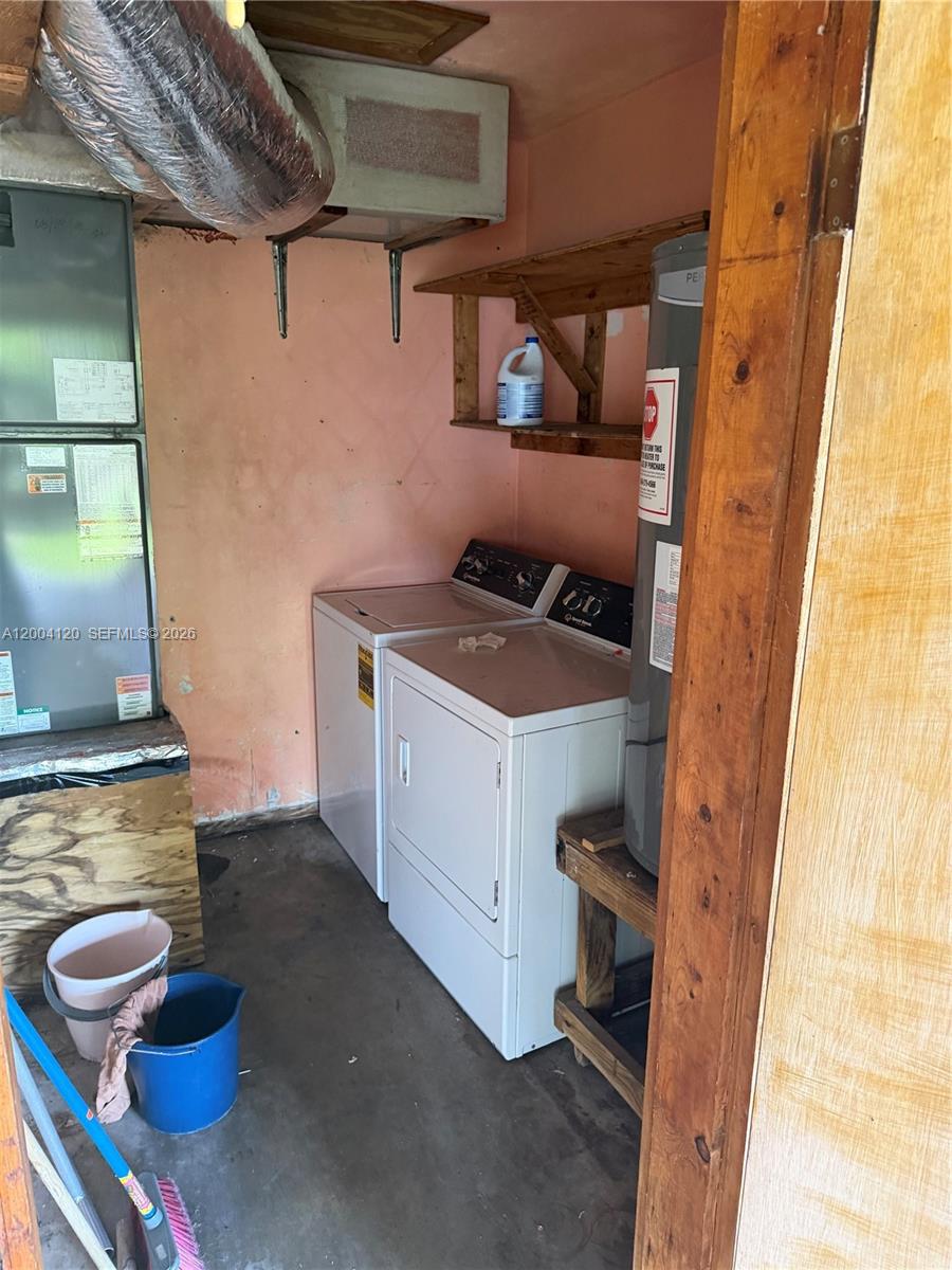 10910 Southwest 40th Street Miami, FL 33165 - Photo 32 of 40 Laundry/A/C Unit/ and Water Heater Room