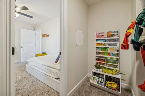 a room with storage and utility