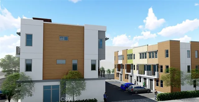 a front view of a building with balcony