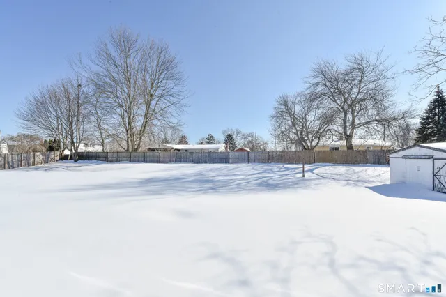 a view of road covered with snow