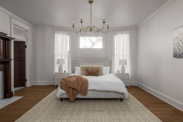 a view of a swimming pool with a lounge chairs