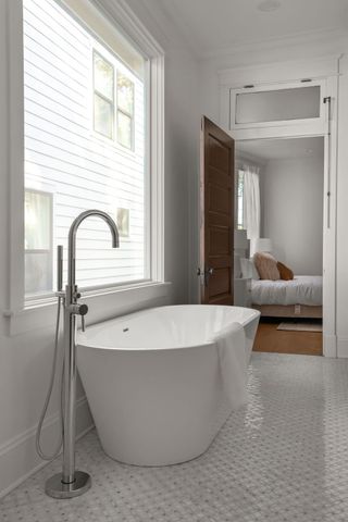 an aerial view of residential building with parking space