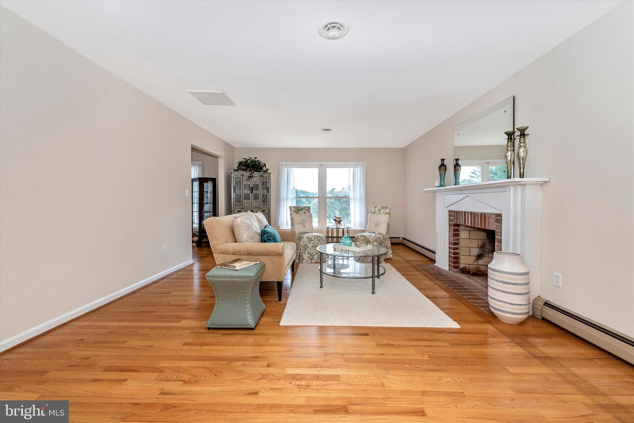 Gleaming hardwood floors