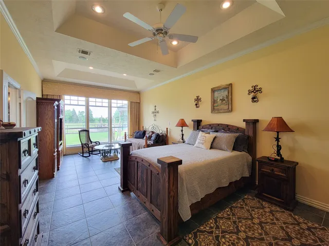 a view of a house with a big yard and a large tree