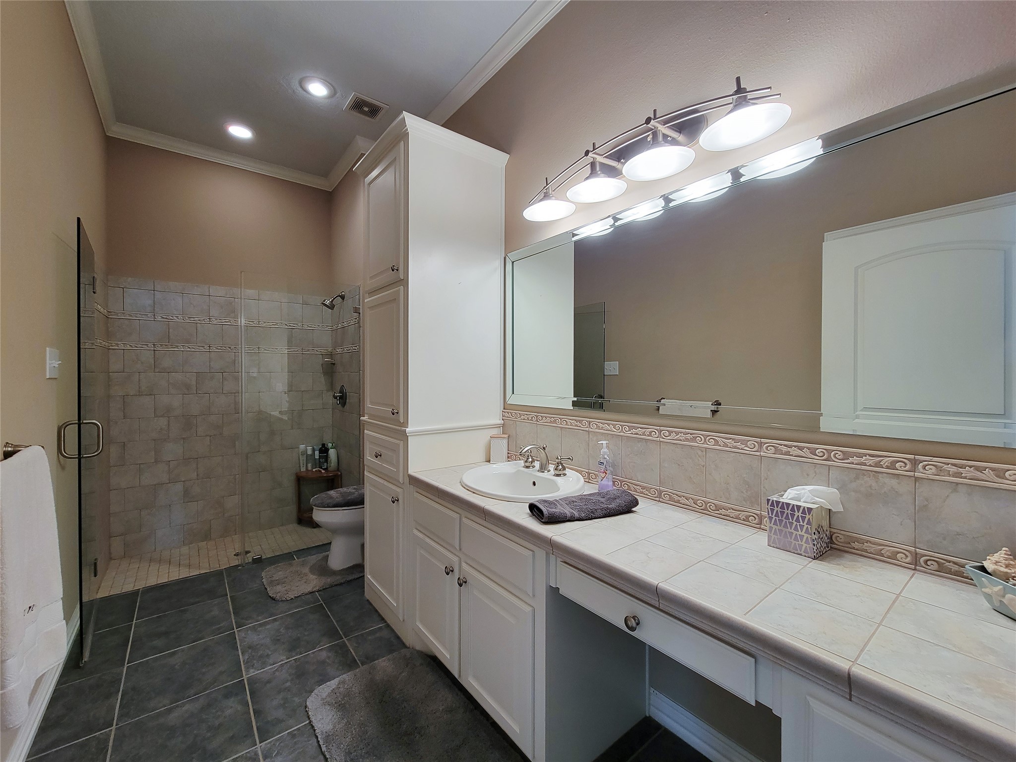 939 Old Nelsonville Road Bellville, TX 77418 - Photo 33 of 50 a bathroom with a sink a toilet and shower