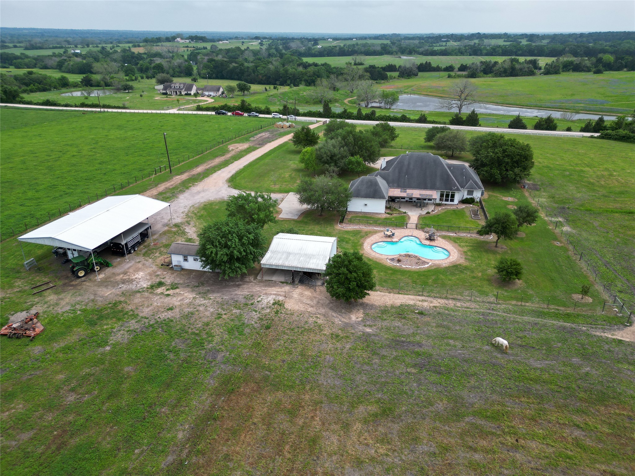 939 Old Nelsonville Road Bellville, TX 77418 - Photo 45 of 50 an aerial view of a house with outdoor space