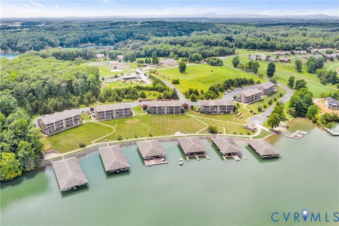 a view of a swimming pool and lake view