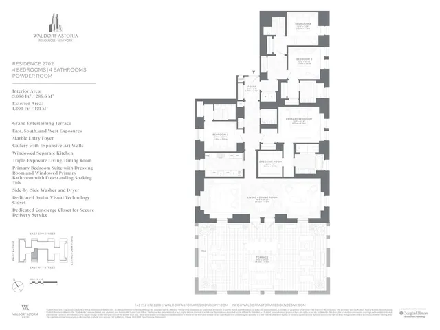 $15,000,000 | 303 Park Avenue, Unit 2702 | Midtown East