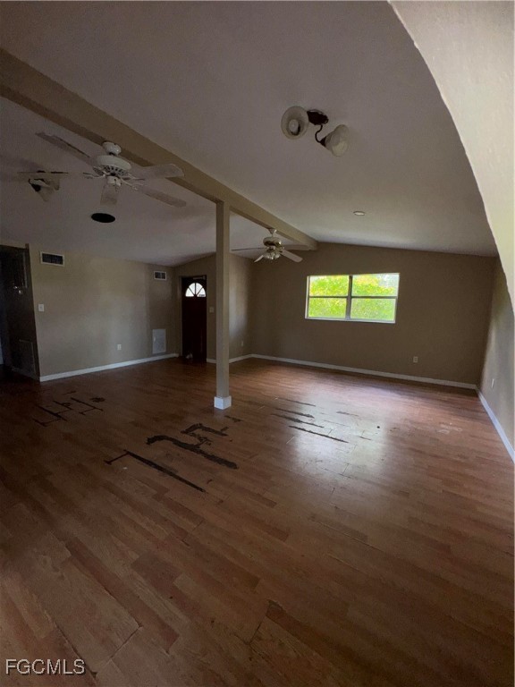 3724 Richard Road North Fort Myers, FL 33903 - Photo 7 of 17 a view of wooden floor and windows in an empty room
