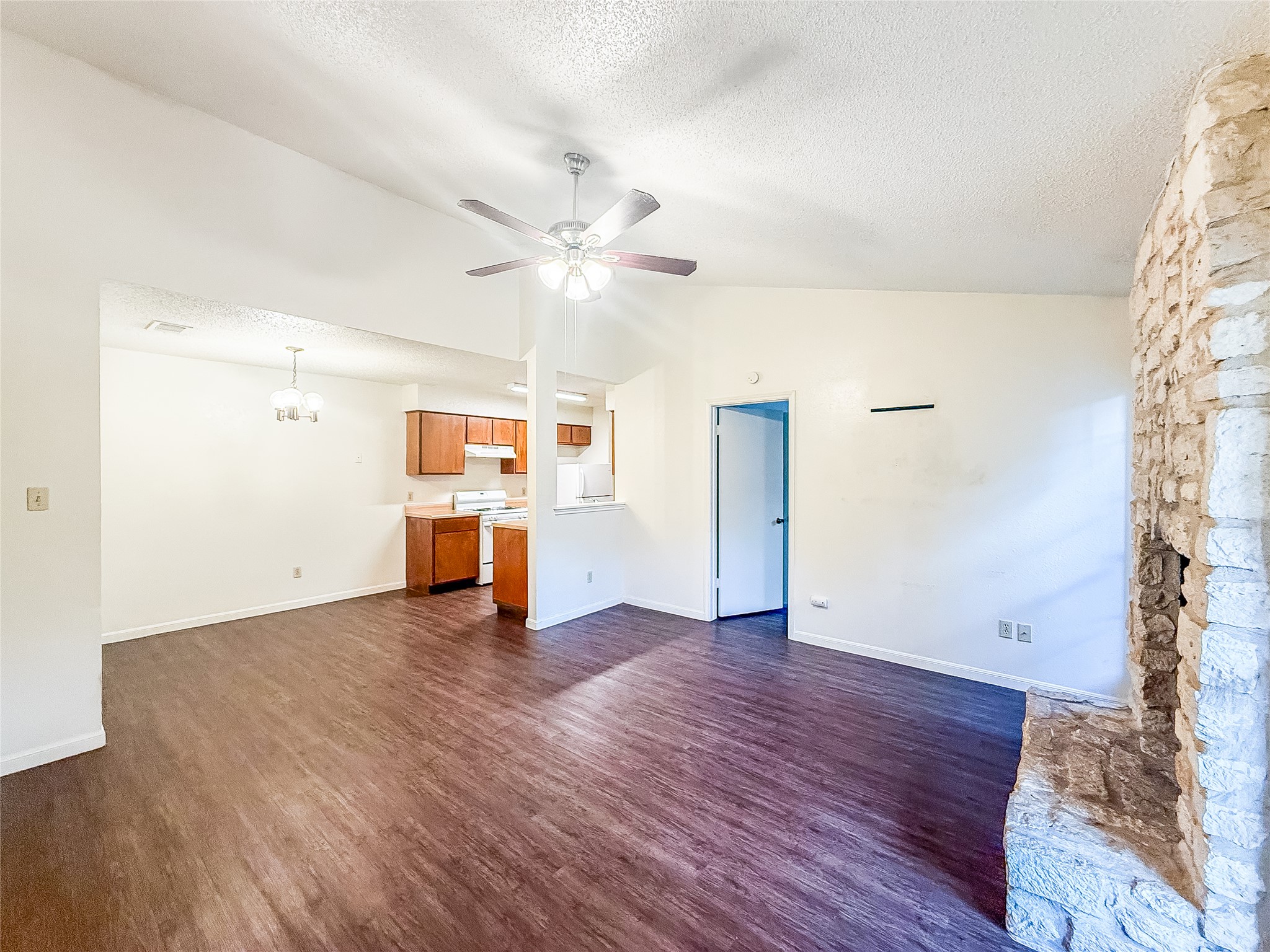 2014 Alex Avenue, Unit B Austin, TX 78728 - Photo 6 of 24 Living Room leading to the Dinning Room and Kitchen