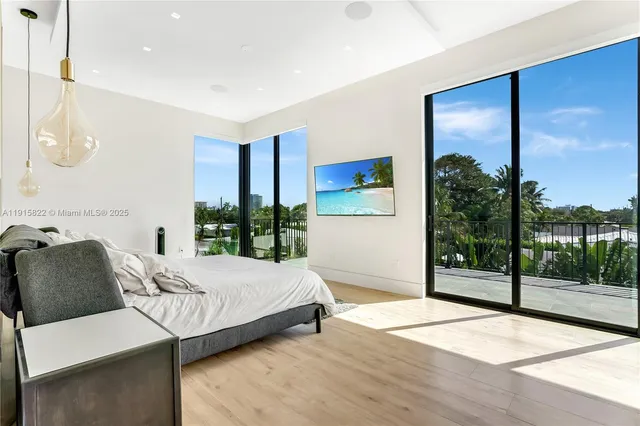 a view of a balcony with lake view