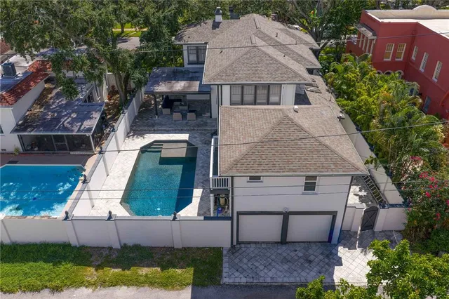 an aerial view of a city