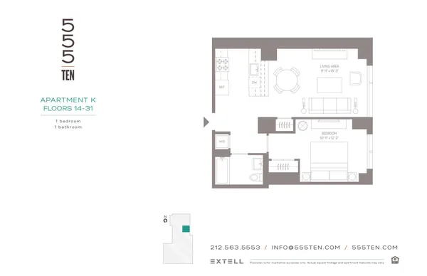 $5,325 | 555 10th Avenue, Unit 20K | Hudson Yards