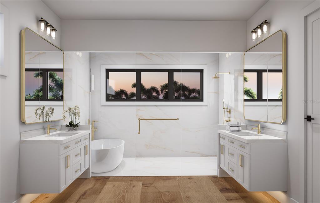 302 176th Ave Circle Redington Shores, FL 33708 - Photo 7 of 8 a bathroom with a sink a toilet and mirror