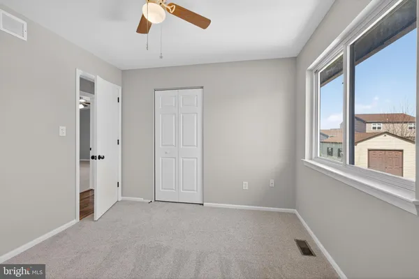 an empty room with a window
