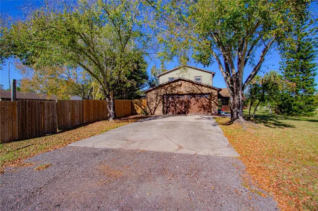 a street view with wooden fence