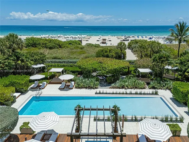 a view of a balcony with chair and table