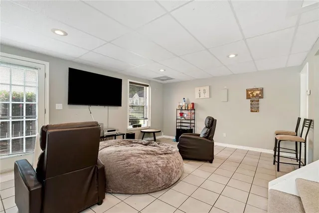 a bedroom with furniture and a bed