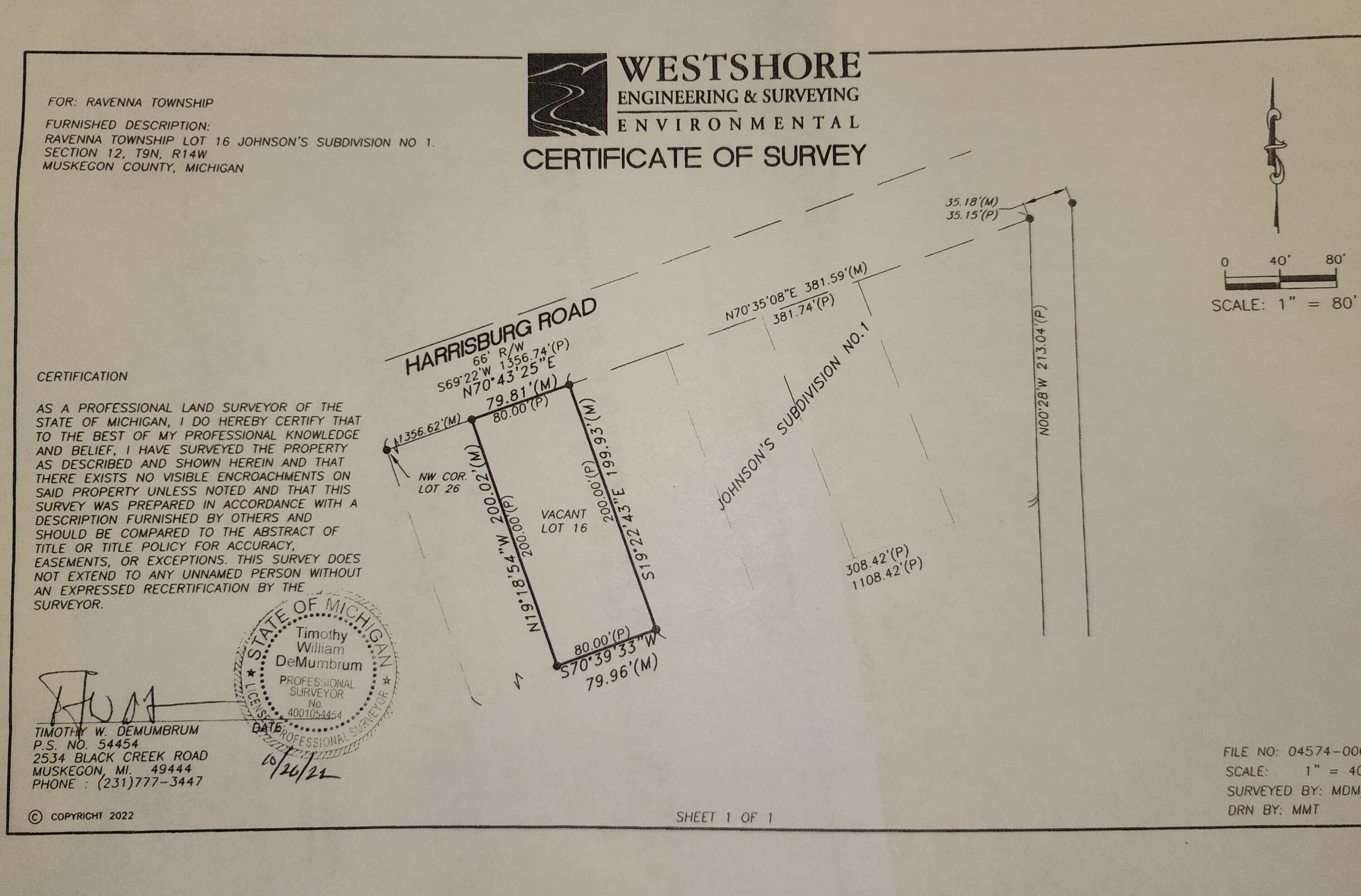 13127 Harrisburg Road Ravenna, MI 49451 - Photo 3 of 3 SURVEY