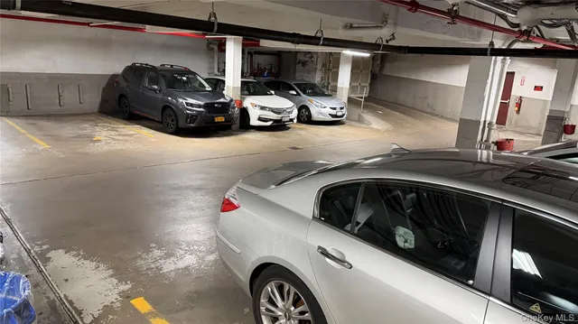 a car parked in garage