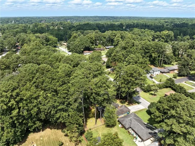 a view of a lush green field
