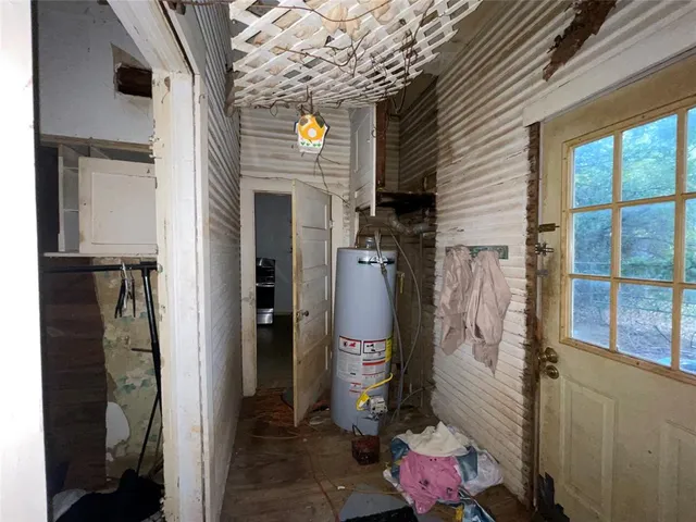 a view of storage and utility room