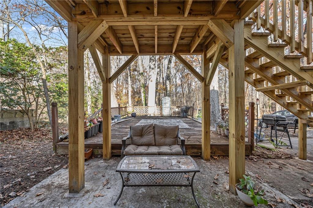 931 Ransom Road Winston-Salem, NC 27106 - Photo 31 of 48 Patio right after the door from the basement.