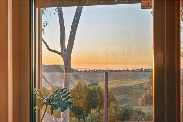 a view of balcony with mountain view