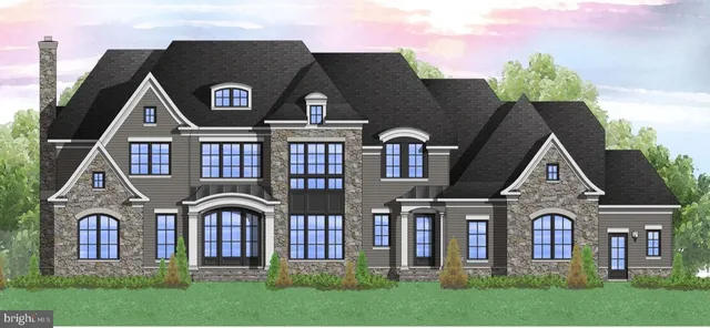 a view of a brick house with a yard