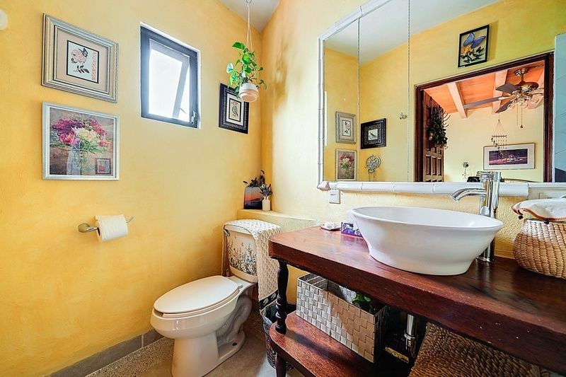 6 Rancho Los Labradores Vonore, TN 37885 - Photo 18 of 30 a bathroom with a granite countertop sink and a mirror