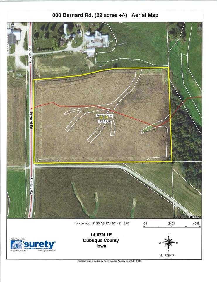 22 Ac /- Bernard Road Bernard, IA 52032 - Photo 1 of 2 Gallery Image 1